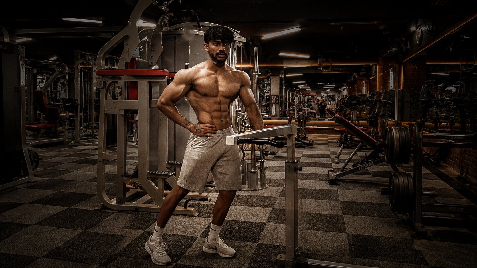 TONEHOUSE FITNESS athlete training on the gym floor